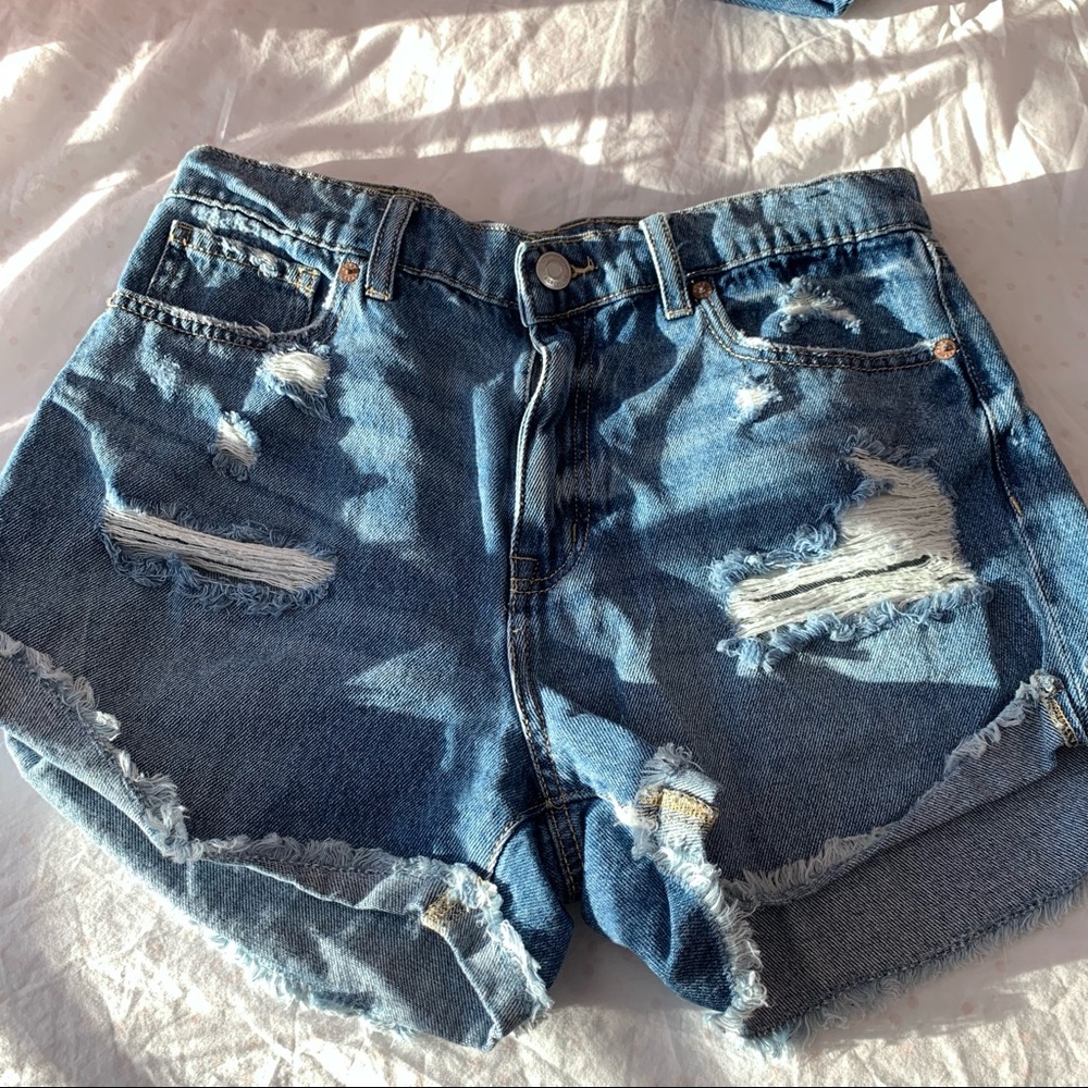 Ripped Aeropostale Mom Shorts